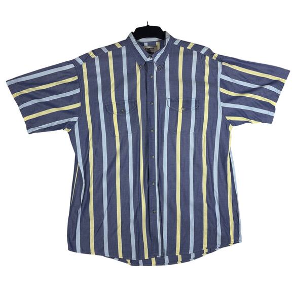 Painted Desert by Wrangler Men’s 2XT Stripe Short Sleeve Button Down Shirt - Picture 1 of 16